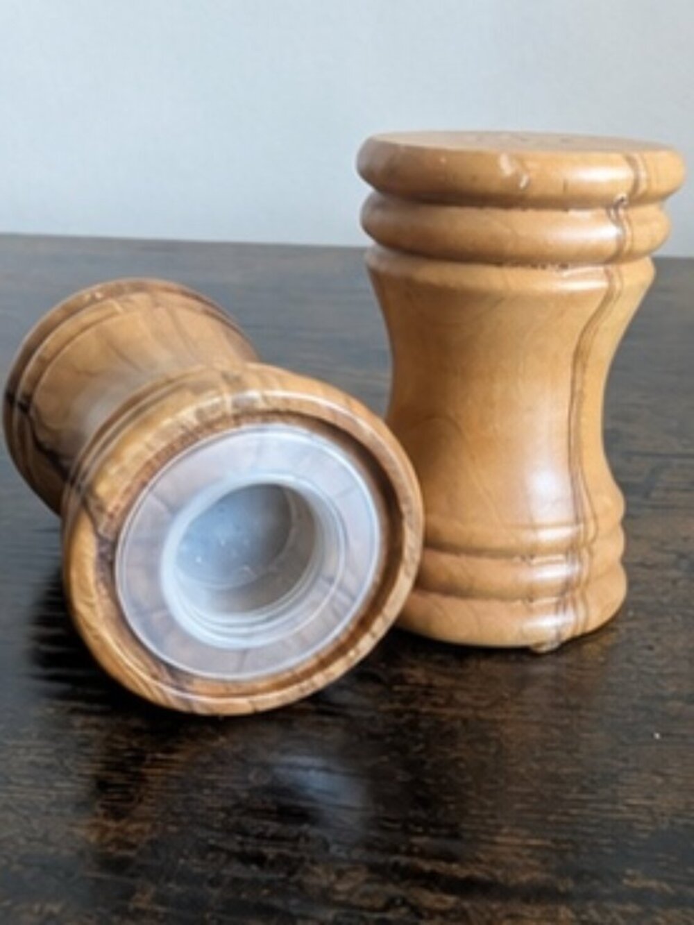Vintage Wooden Salt & Pepper Shakers | Turned Wood Shaker Set
